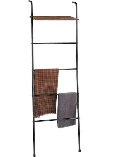 NEX™ 5-Tier Black Ladder Towel & Blanket Holder Rack